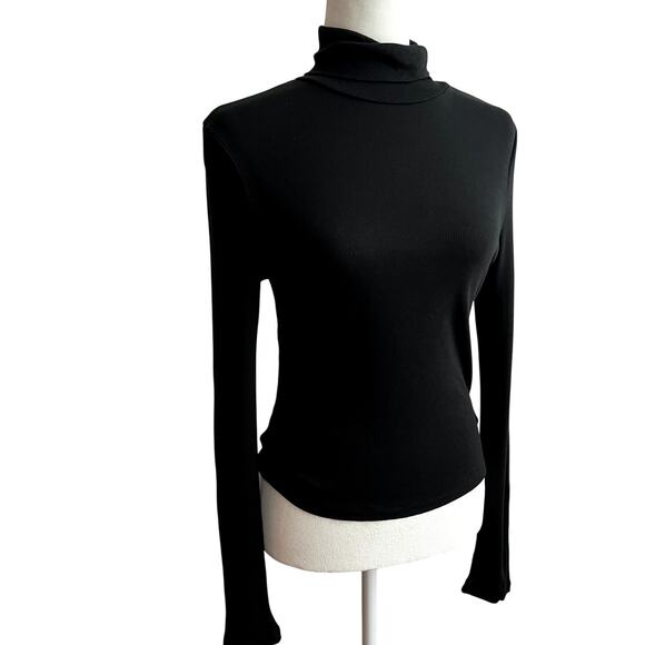 NEW Madewell Black Long SLeeve Turtleneck size large - Picture 2 of 7